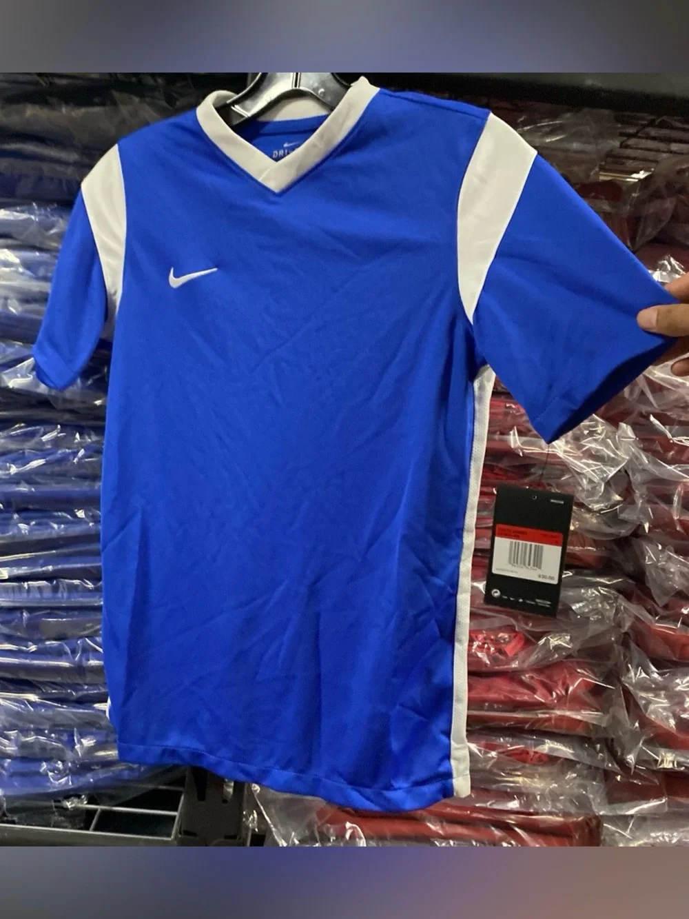 Nike Derby III Soccer Jersey NWT Kids Large Blue/White DRI-FIT CW3834-480